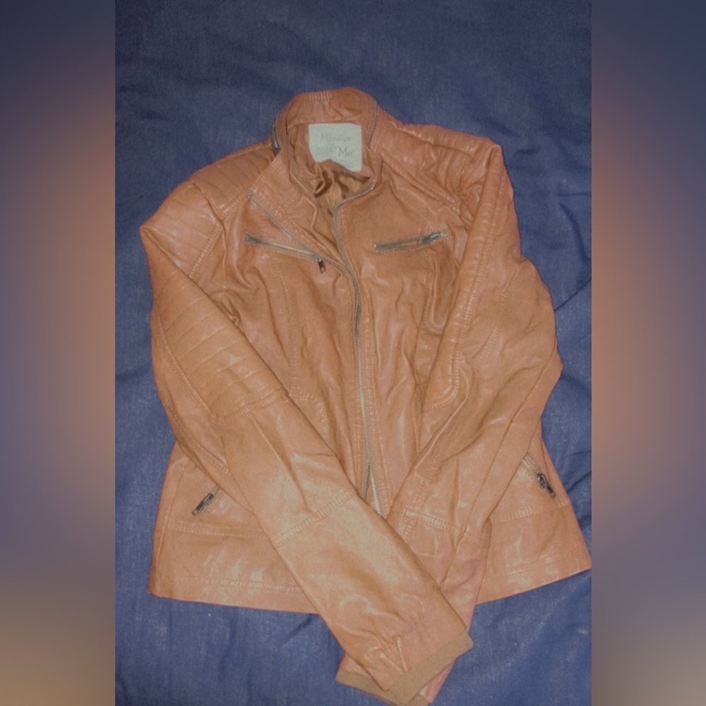 Brown leather jacket